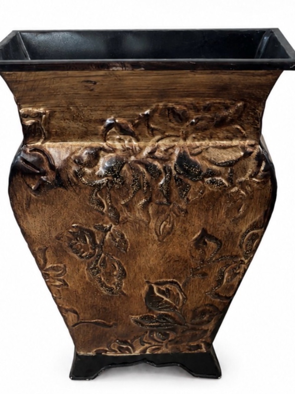 Decorative Bronze Leaf Accent Vase - Home Accents